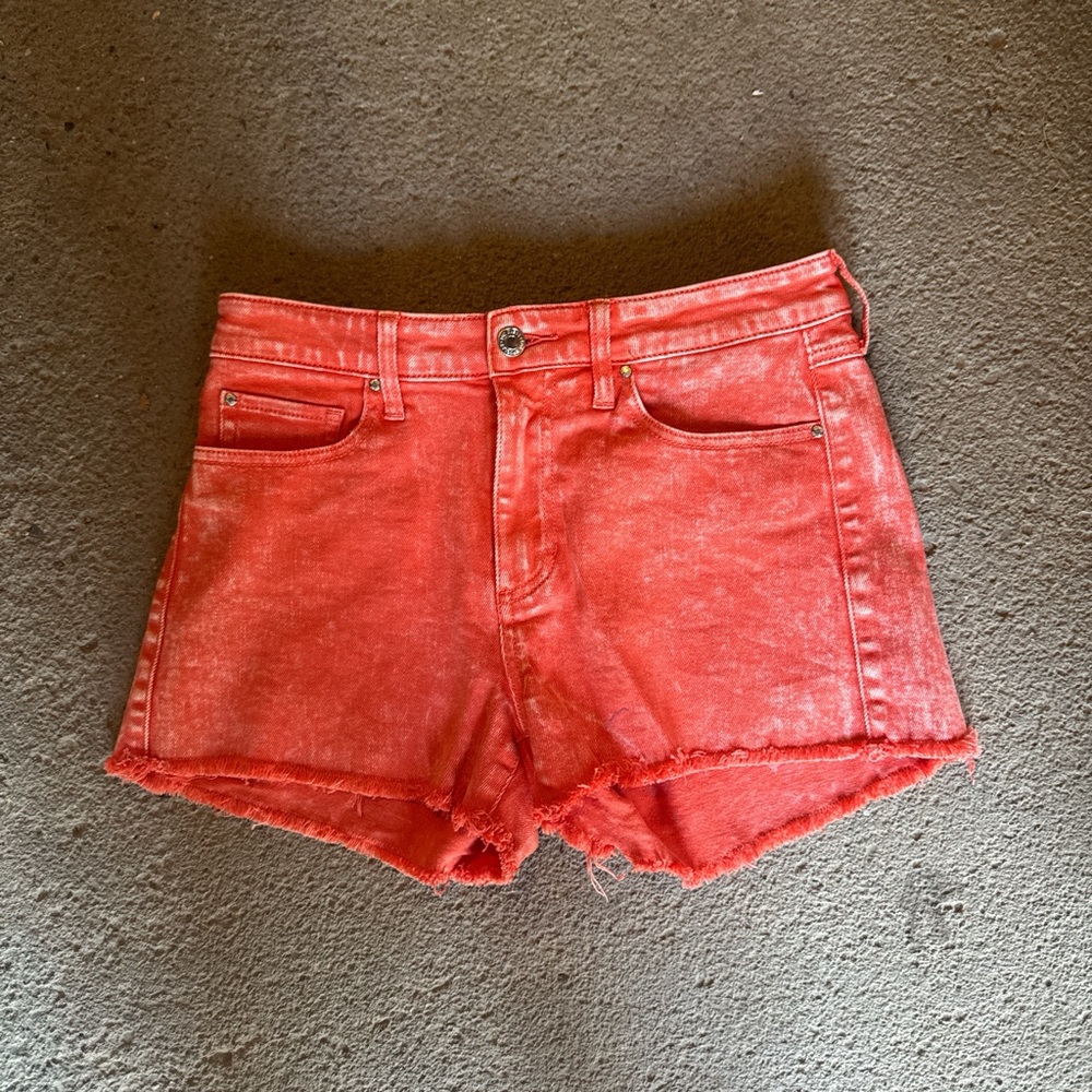 Guess Red Jean Shorts